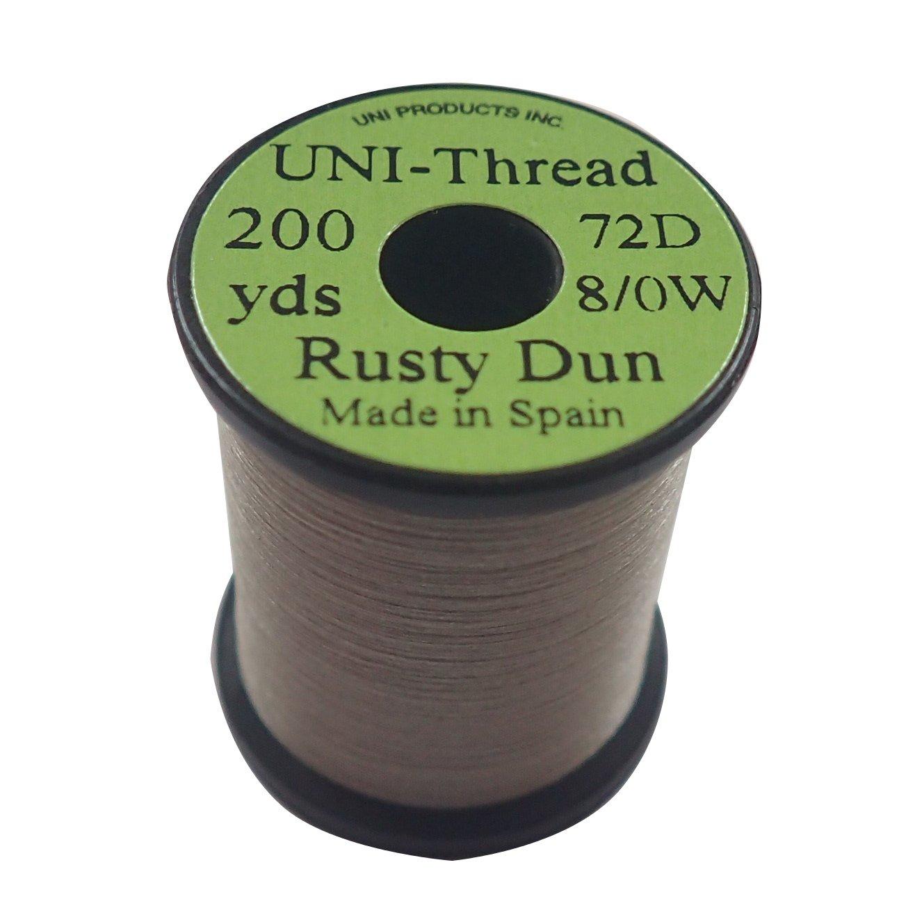 Нить TIEMCO UNI 200 ярдов Rusty Dun для вязания мушек 8/0