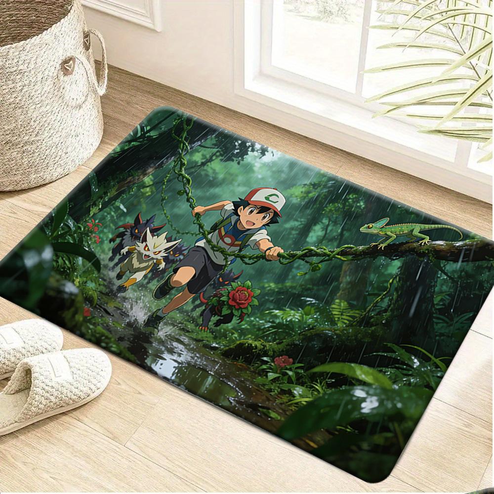 Ash & Snorlax Ice Cave Skating Print Non-Slip Floor Mat Doormat