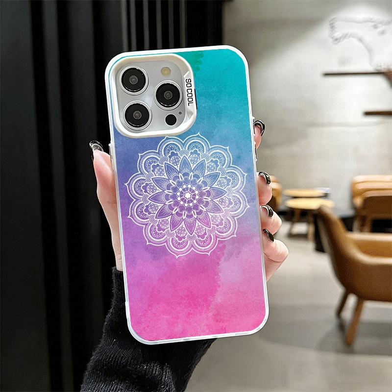 

Mandala Style Pattern Soft Phone Case for iPhone 15 16 17 Pro Max 17Air 16E 14 Plus 13 12 Mini Shockproof Cover Back Shell iPhone 14 Pro