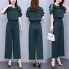 Fat Niche Design, Western Style, Taller Suit, Plus Size Women's Summer Waist Slimming Two-piece Set