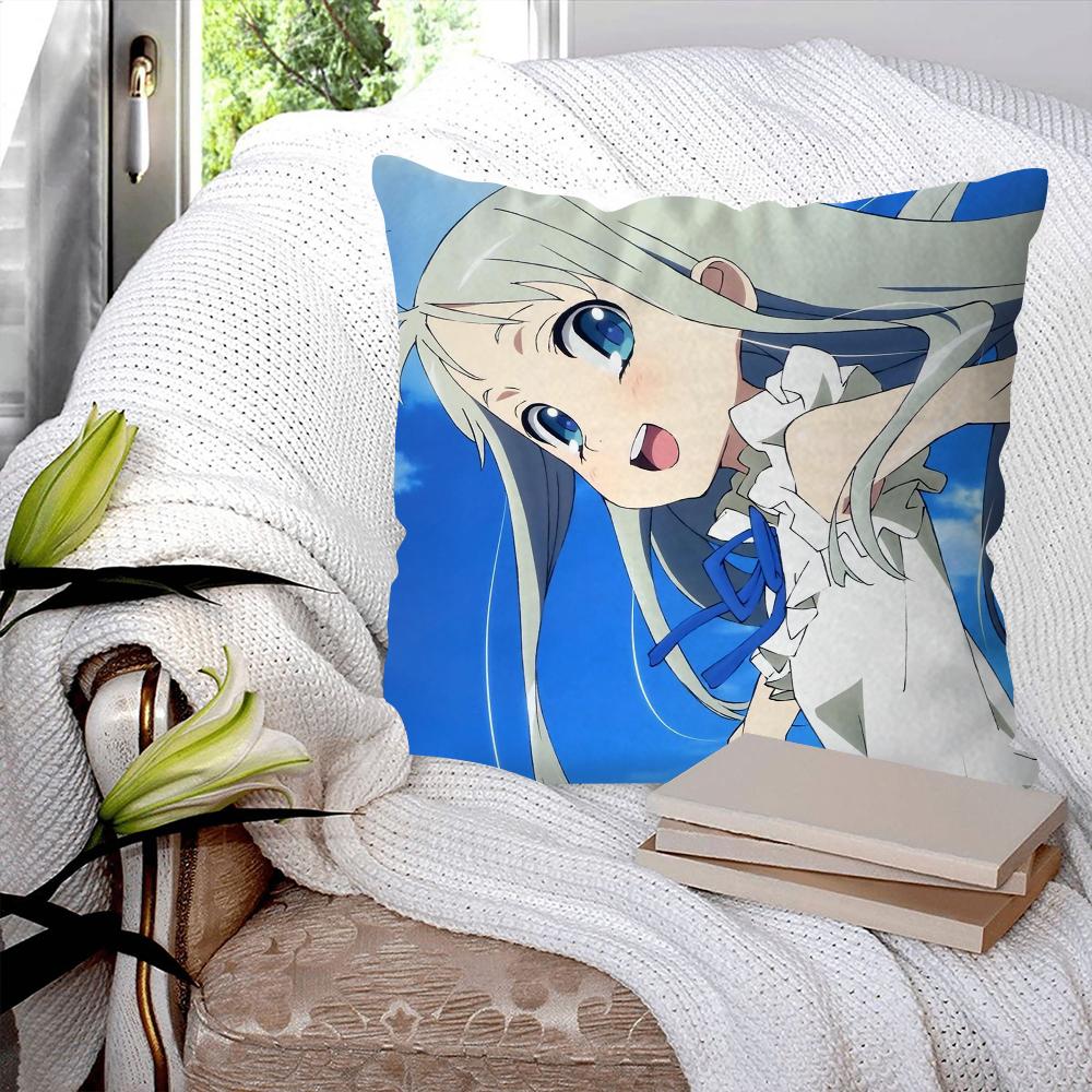 Honma Meiko Animation Hemlig Bas Kuddöverdrag Fyrkantig Kudde Sovrum Soffa Fritid Komfortkudde Bil Vardagsrum Heminredning