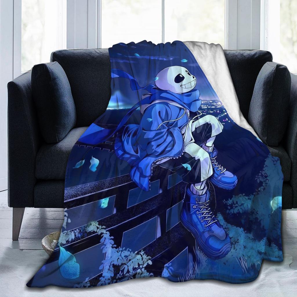 Undertale Sans Game Blankets Flannel Textile Decor   Multifunction Lightweight Throw Blanket for Bedding Couch Plush Thin Quilt
