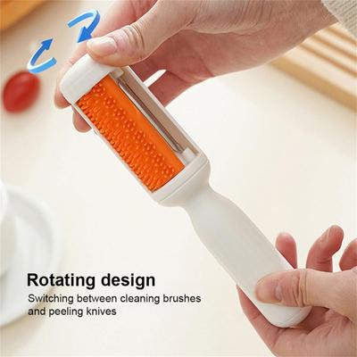 Multifunctional Paring Knife, 2 In 1 Vegetable Peeler, Easy Cleaning Kitchen Tool, Kitchen Gadgets Swivel Vegetable Peeler With Brush