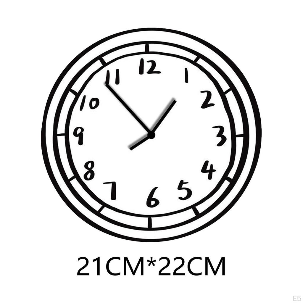 Cartoon Wall Clock for Home And Office, Non Ticking Acrylic Design