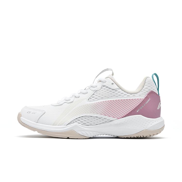 

new LINING Badminton Shoes Unisex Low top Standard White/Turquoise Pink 37