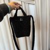 Plush Ethnic Style Crossbody Bag, Fluffy Handheld Shoulder Pouch for Women