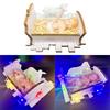 Nativity Scene Home Decor with LED Colorful Light, Christmas Ornament Catholic Figurine Holy Statue New Year Crafts Gift