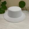 Vintage British Flat-brimmed Hat Flat-topped Top Hat Couple Gentleman and Gentleman Jazz Autumn and Winter