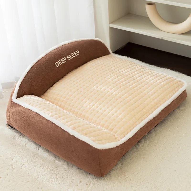 Cat Litter Winter Warm Thickened Removable Cat Sofa Dog Bed Small Dog Winter Sleeping Pet Cushion