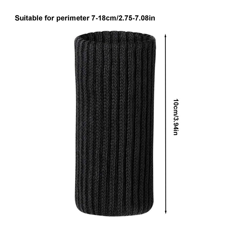 4 Pcs Stretch Knit Chair Leg Covers Non-slip Floor Protector Mute Dining Table Foot Cover Washable Legs Cap Home Decor