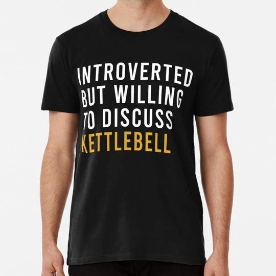 Introverted Willing Disuss Kettlebell Funny Weight Lifting Glass Blower T-Shirt L