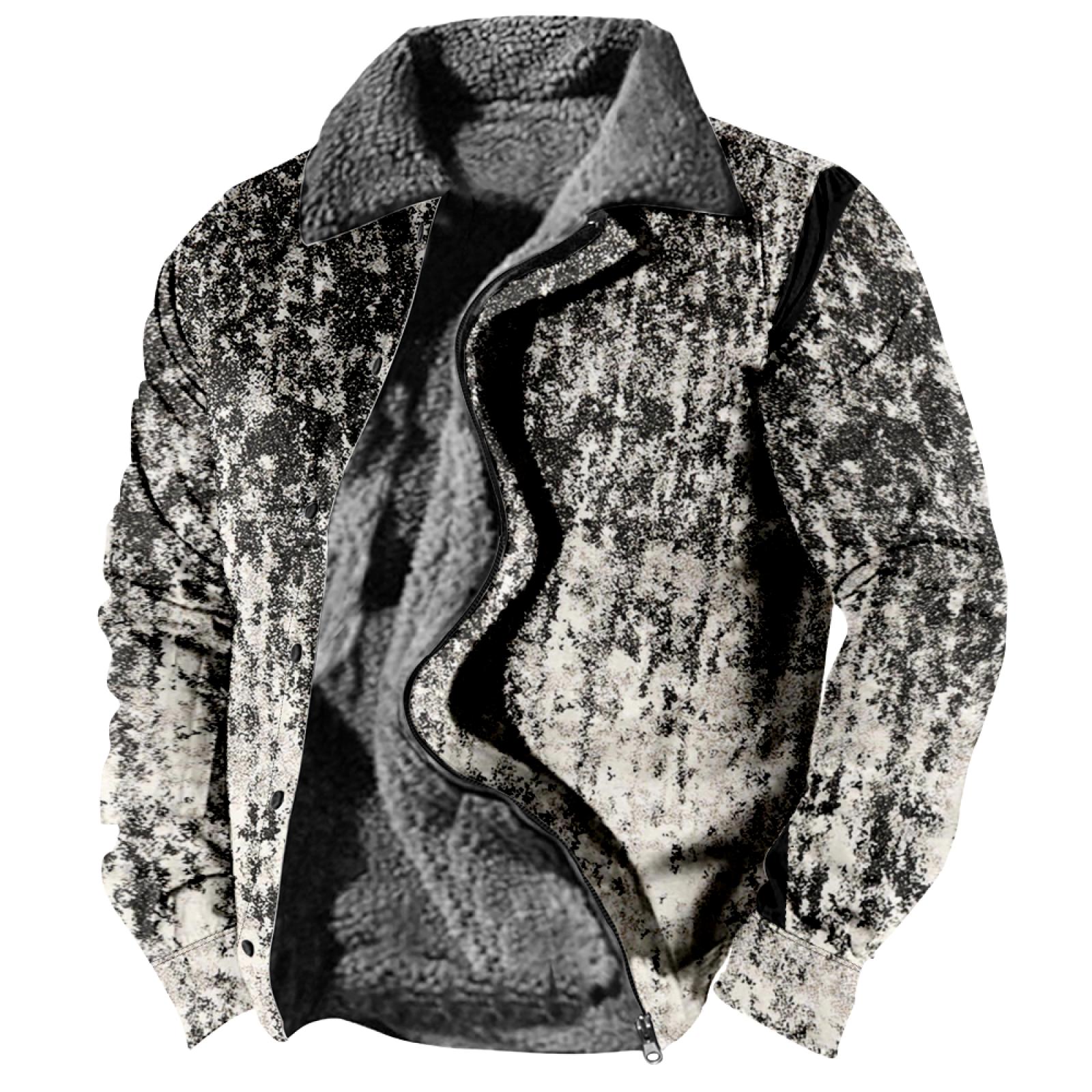 

Мужская зимняя Повседневная куртка на пуговицах с длинным рукавом и принтом на Хэллоуин, толстое пальто XL