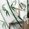 Abstract Bamboo Pattern White Tulle Sheer Curtains for Living Room the Room Bedroom Kitchen Decoration Voile Organza Curtains