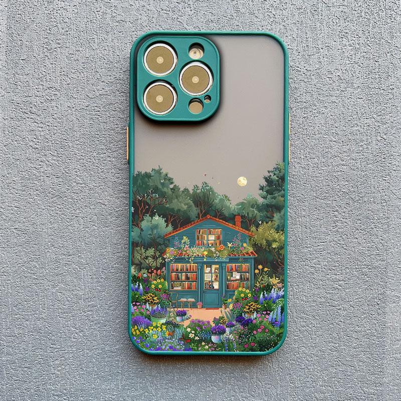 Forest House Bookstore Phone Case for iPhone 17 16 12 13 Mini Pro Max 11 14 15 16 Plus Pro Max X XS XR Protective Phone Covers