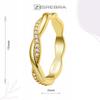Interwoven Ring, S925, -Plated, Zircons