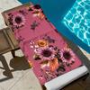 Retro sunflower and rose patterns polyester microfiber beach towel is highly absorbent, suitable for swimming and beach outings