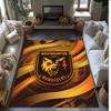 Wolverhampton Wanderers Football Print Crystal Velvet Rug, Comfortable Water Absorbent Non Slip Indoor Floor Carpet