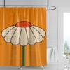 Minimalist Plant Shower Curtain, Modern Bathroom Toilet Decoration Privacy Curtain 180x180cm Waterproof Shower Curtain