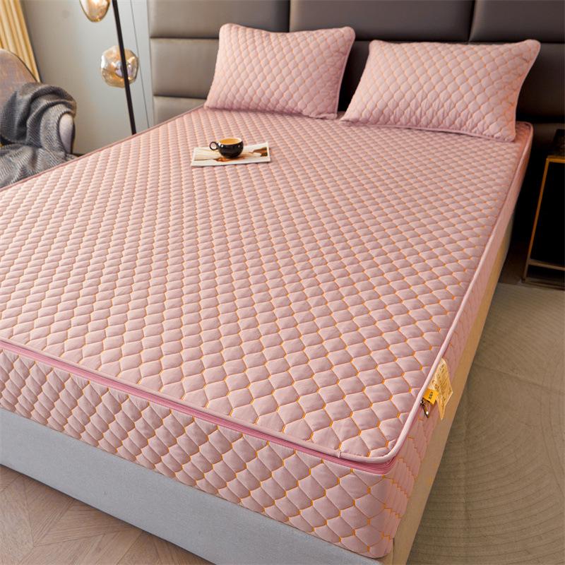 Brushed Cotton Soybean Quilted Fitted Mattress Protector – Six-Sided, 360° Coverage