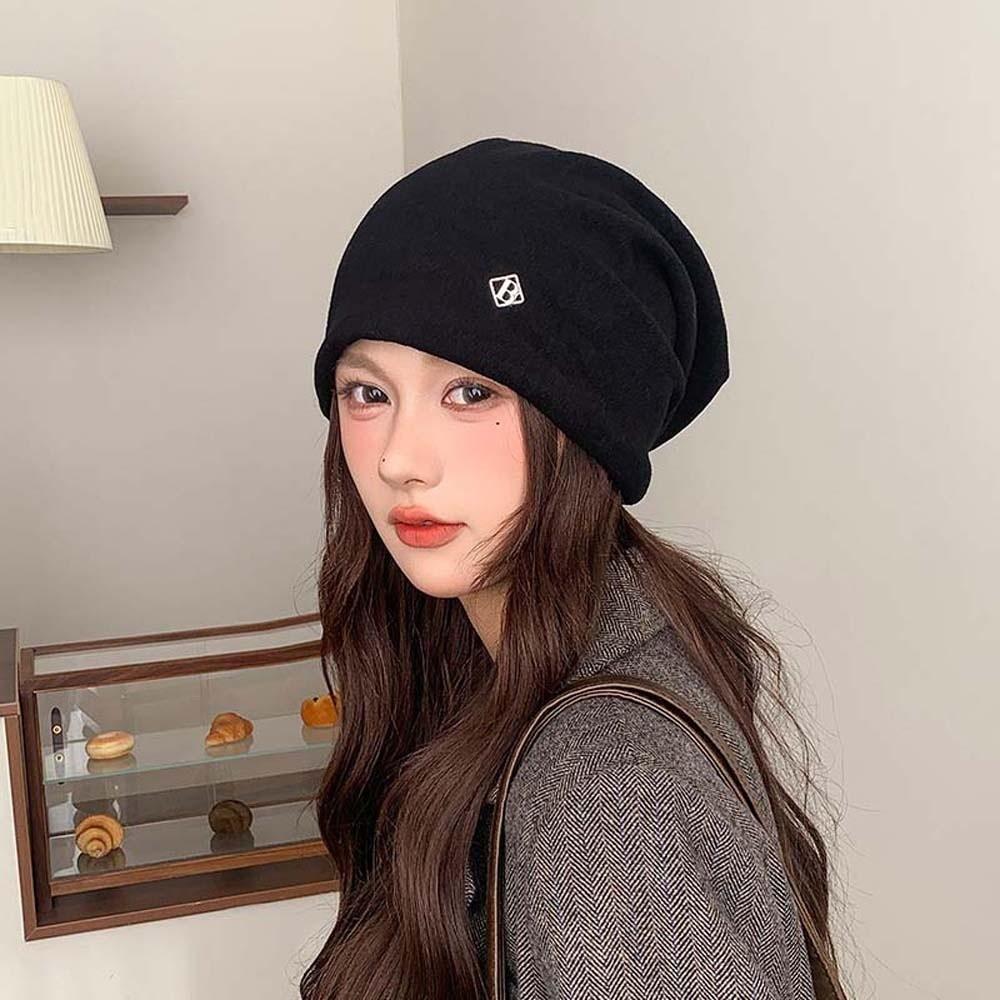 Thickened Slouchy Beanie Hat Breathable Warm Cold Headwear Korean Style Cap Travel