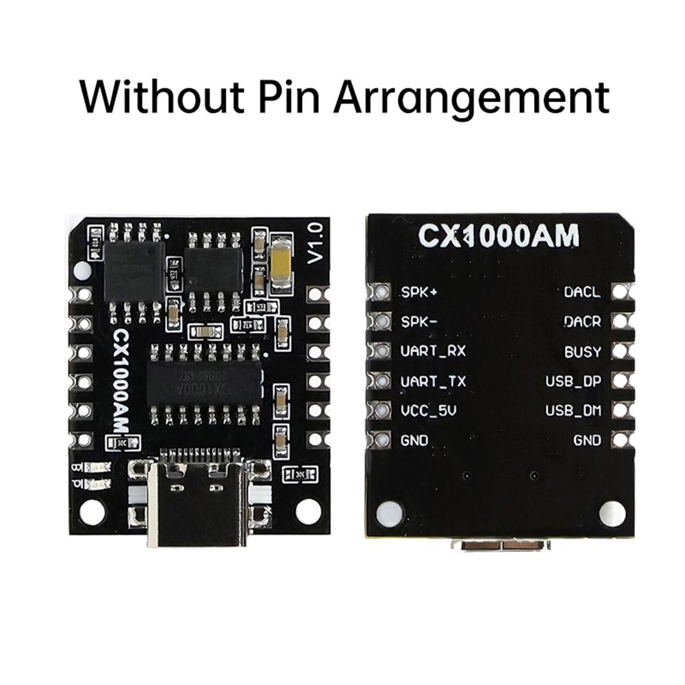 CX1000AM/CX1000BM Serial Port DC 3.3~5.2V MP3 Voice Chip Module 3-5W Speaker Voice Broadcast Custom Audio Module Support TF Card