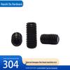 Electrophoretic Black M3-M6 304 Stainless Steel Flat Head Hex Socket Set Screws