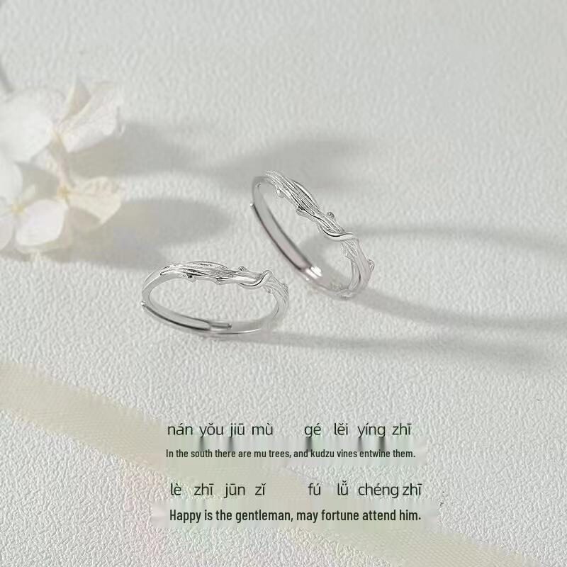 Mingjie Minimalist Couple Rings - Elegant Pair, Perfect for Christmas Gift