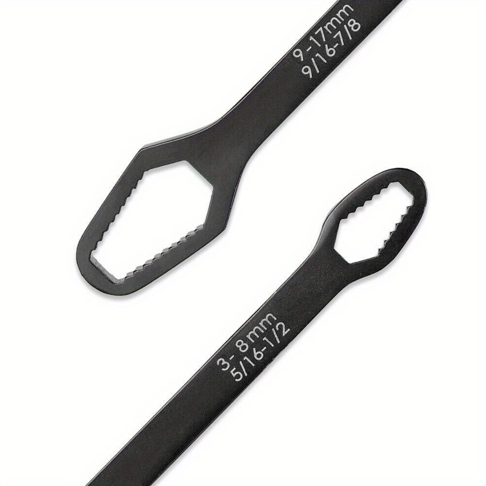 1pc Universal Self-Adjusting Multi-Function Wrench, Mechanical Hand Tool Double-End Spanner for Car, Bicycle, and Home Repair - 3-17mm Grip Range