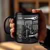 Mechaniker Werkzeugkasten Tasse Keramik Lustige Werkzeugkasten Kaffeetasse für Mechaniker Garagen-Enthusiasten Neuheitsgeschenk für Ehemann Papa