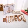 Kids Wooden Medical Box and Tool Set - Simulation Stethoscope and Screw Toolbox Toy