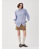 Furfur Ribbon Sleeve Overshirt RWFT251065 BLU Women's