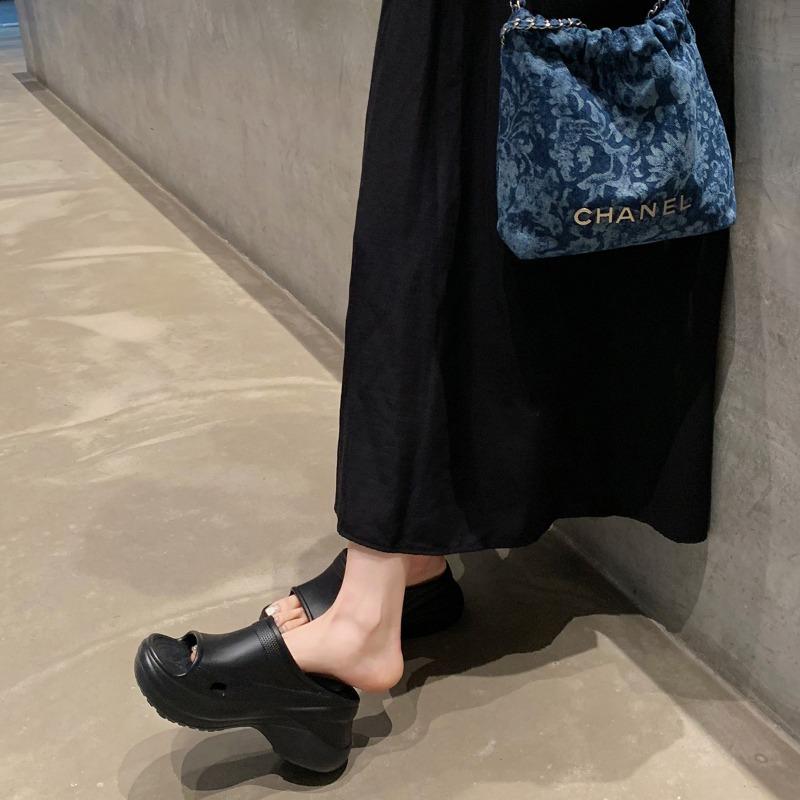 ~ New York Weekend~ Stylish Fine Thick Bottom Heightening Lazy Wearing Cool Slippers Female Summer