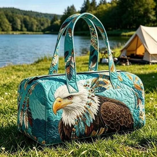 3D-Printed Quilted Cotton Women's Travel Yoga Handbag
