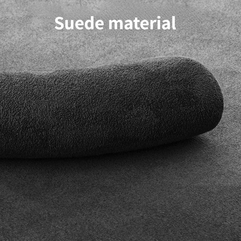 Semišový potah na volant 38 cm 15palcový kožešinový materiál Univerzální potah na posilovač volantu Protiskluzové příslušenství