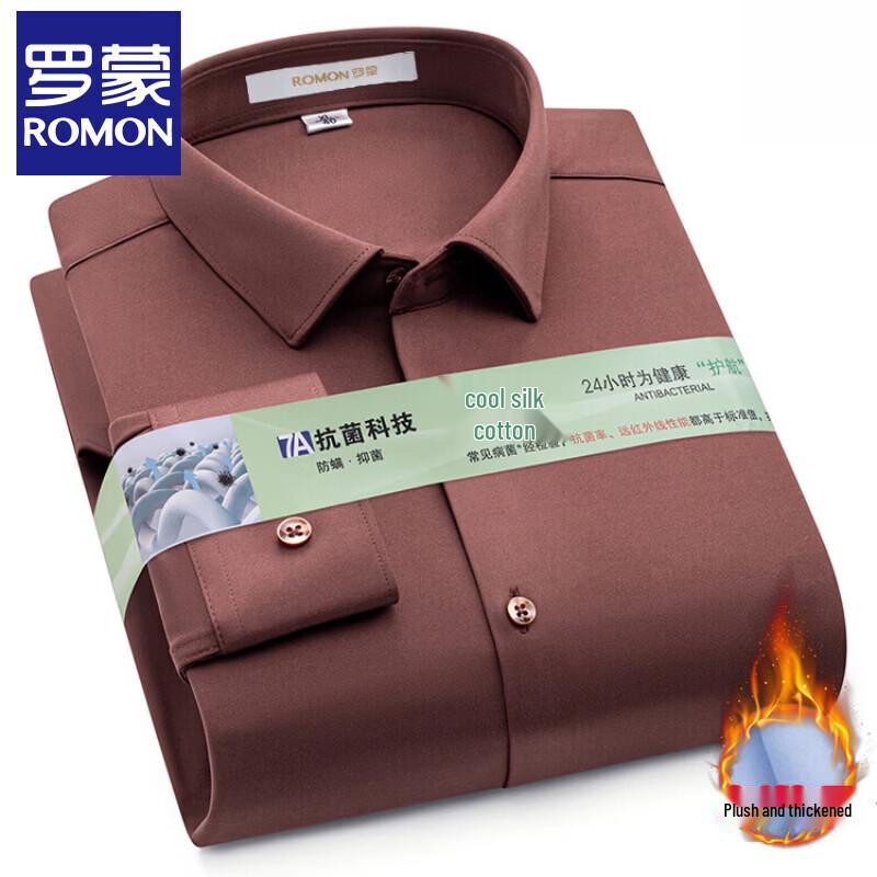 

Romon Men s Winter Warm Long-Sleeve Business Shirt 43