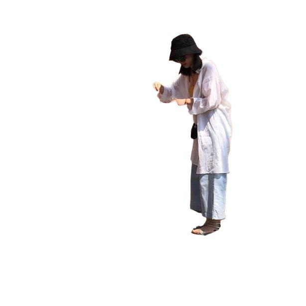 Women's 2025 Summer Mid-Length Korean Style UV Protection Lightweight Breathable Cardigan