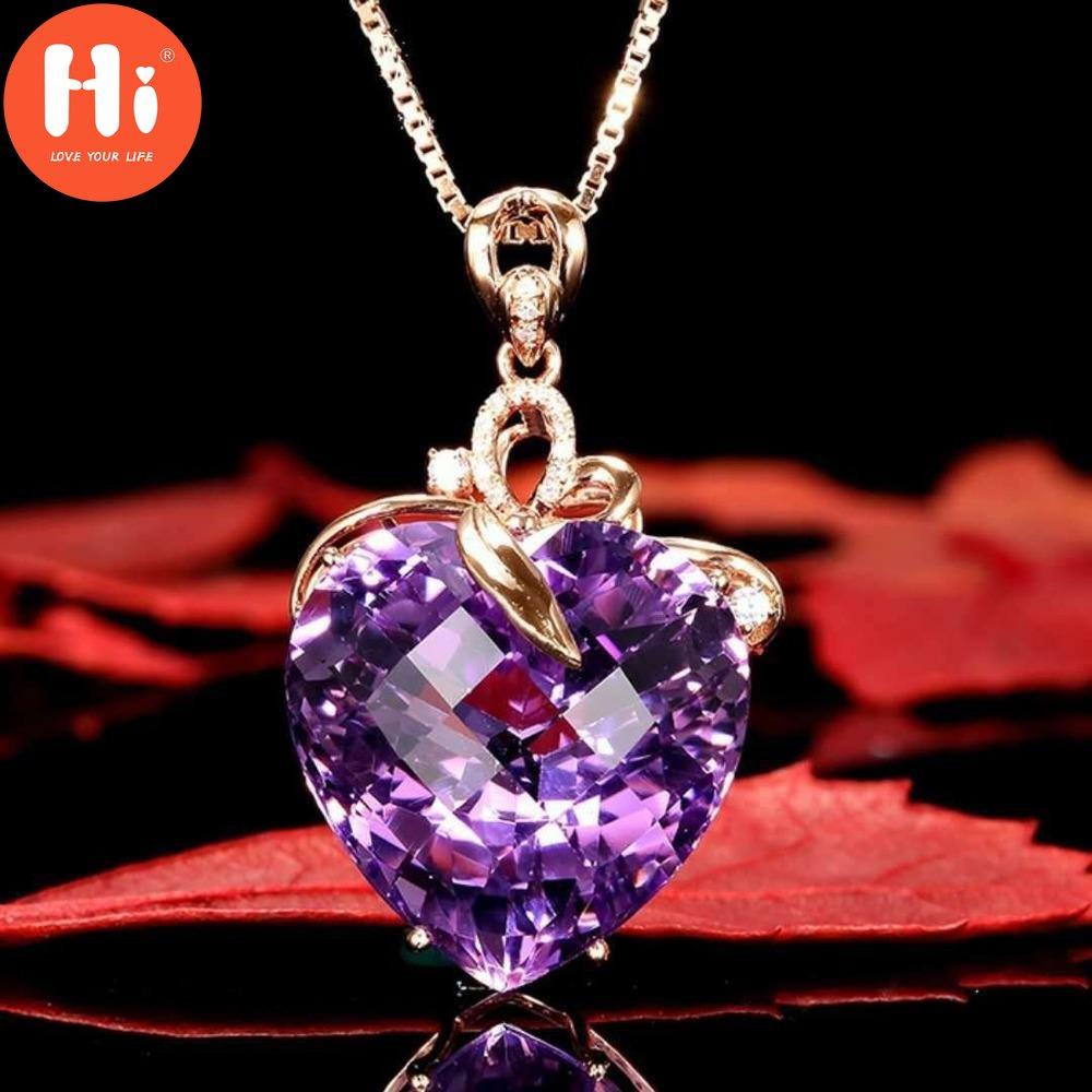 Hi Women Necklace Pendant Copper Alloy Zircon Fashion Gift