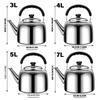 Multipurpose Stovetop Water Kettle Whistling Teapot for Induction Gas and Electric Stove Stainless Steel Water Boiler