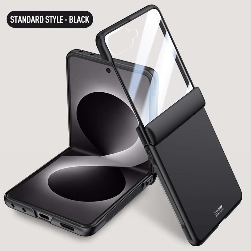 For Magsafe Wireless Charging Matte Frosted Phone Case For Samsung Galaxy Z Flip 8 5G Hinge Screen Protect Film Shockproof Cover