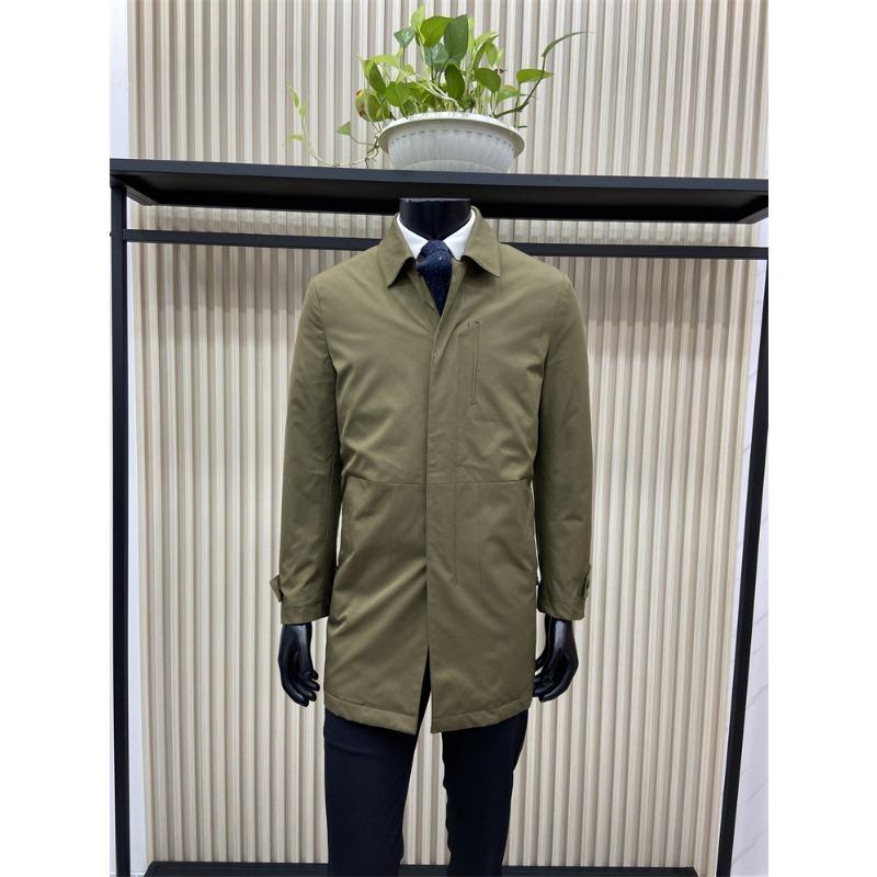 

Куртка-ветровка средней длины с потайной планкой, мужской воротник, деловая пуховая куртка, пух белой утки, лацканы, хлопок 195