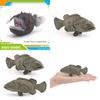 Sea Anglerfish Epinephelus Animal Fish Model Desktop Decor Collector Display