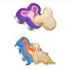 2Pcs Sandwich Cutters Cookie Mold Heart Dinosaur Shape Bread Cutter Sandwich Maker Kitchen Tools Sandwich Cutter Sealer for Kids