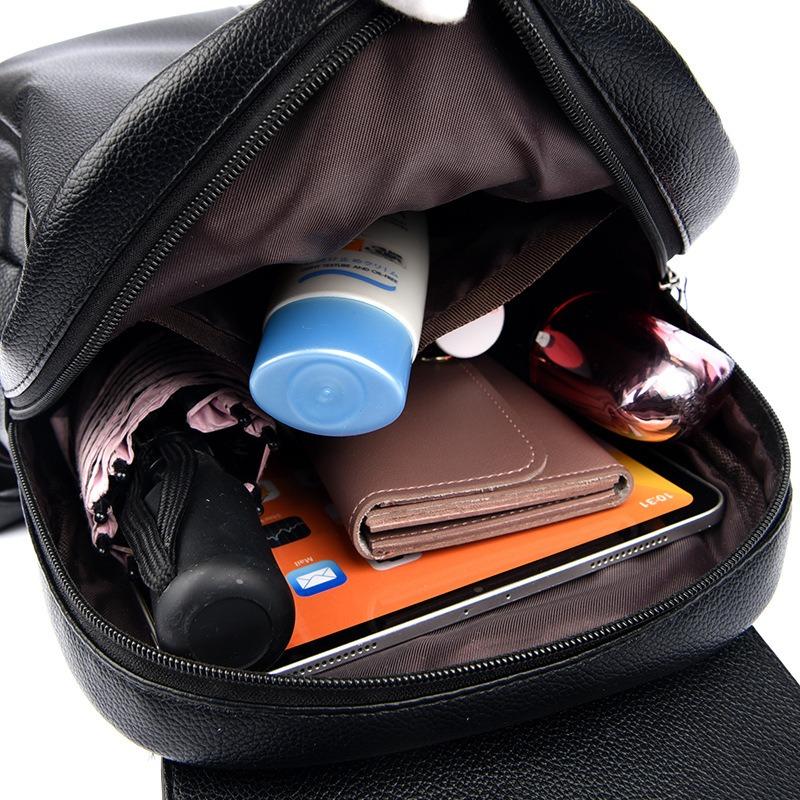 Neuer Damenrucksack mit großem Fassungsvermögen, weiches Leder, Mehrzweck, modisch, schlicht, Reise-Rucksack