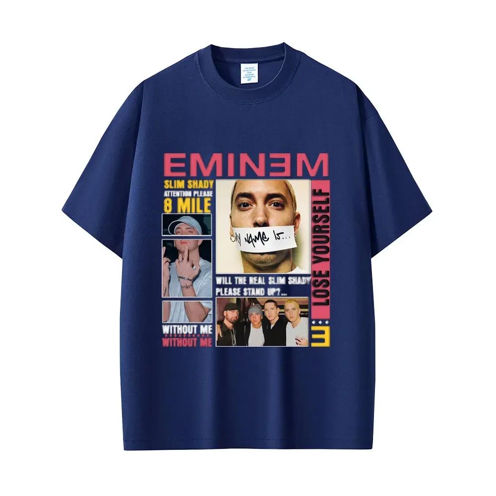 

Футболка рэпера Эминема Slim Shady, мужская одежда в винтажном уличном стиле, мужская женская хип-хоп мода, топы с коротким рукавом, футболка#Цвет L чёрный
