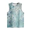 Women's Casual Round Neck Printed Sleeveless Vest Tops Vest