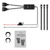Motorcycle Power Adapter with 30W USB C PD and 18W USB A Ports for ATV Trike, 12V 24V Handlebar Mounted Outlet for