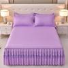 3/1P Bed Sheet Lace Skirt Elastic Fitted Double Bedspread With Pillowcases Mattress Cover Bedding Set Elastic King Size Bedsheet