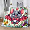 1pc Bat's Ideas Cartoon Blanket  Soft Throw for Home Decor, Gift Idea, Living Room, Travel, Camping, Car Blankets