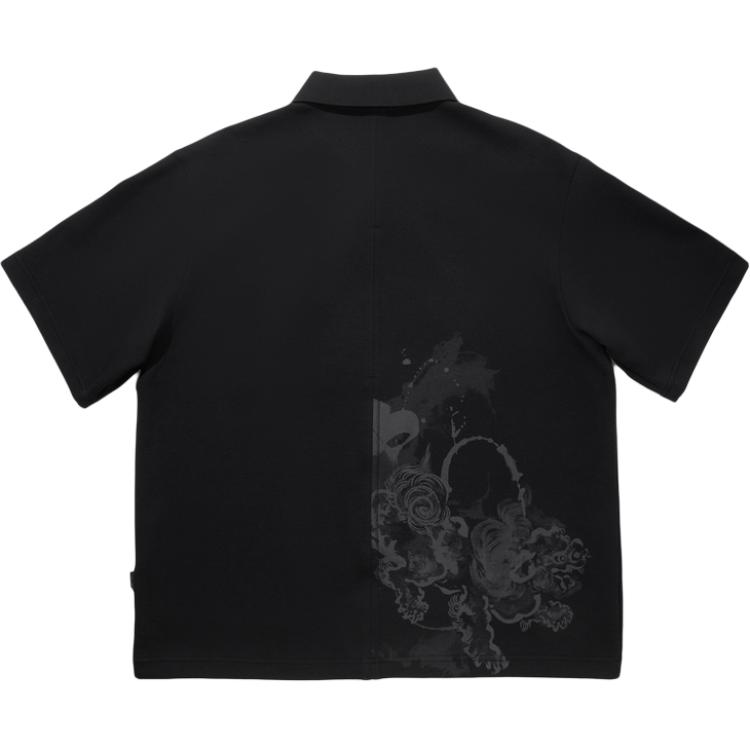 Li Ning Kung Fu Series Loose Comfortable Short Sleeve Polo Shirt Men Tops APLV529-2