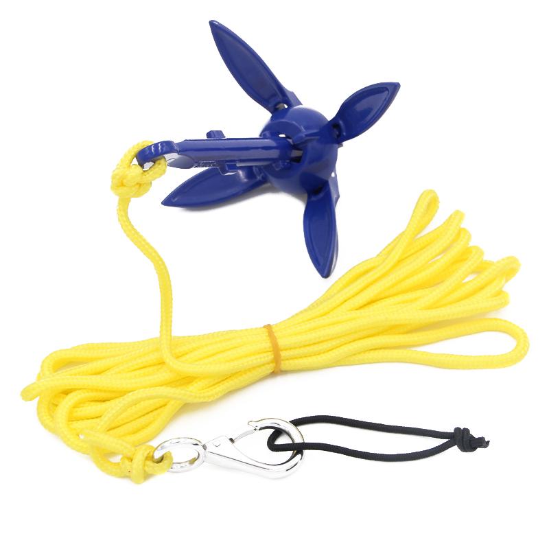 Aluminum Boat Anchors Kit With Rope,Folding Anchor Fishing Accessories,For Canoe Kayak Small Boat,Folding Anchor